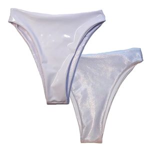 SOLD White Reversible High Cut Rave Bottoms